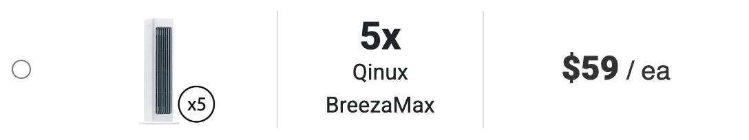 Qinux BreezaMax 50% Discount For Five Package
